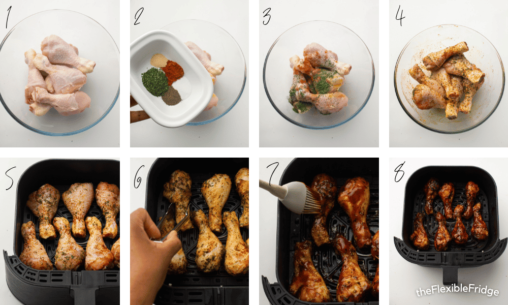 Process pictures to make bbq chicken