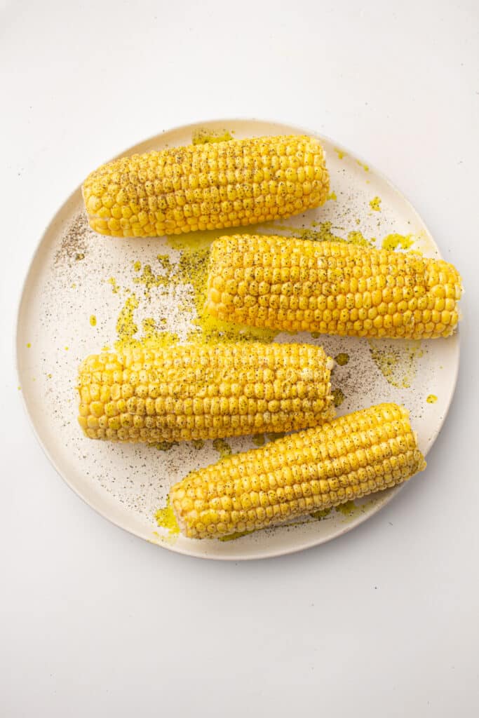Air Fryer Sweetcorn on a plate