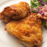 air fryer 2 ingredient fried chicken on a plate