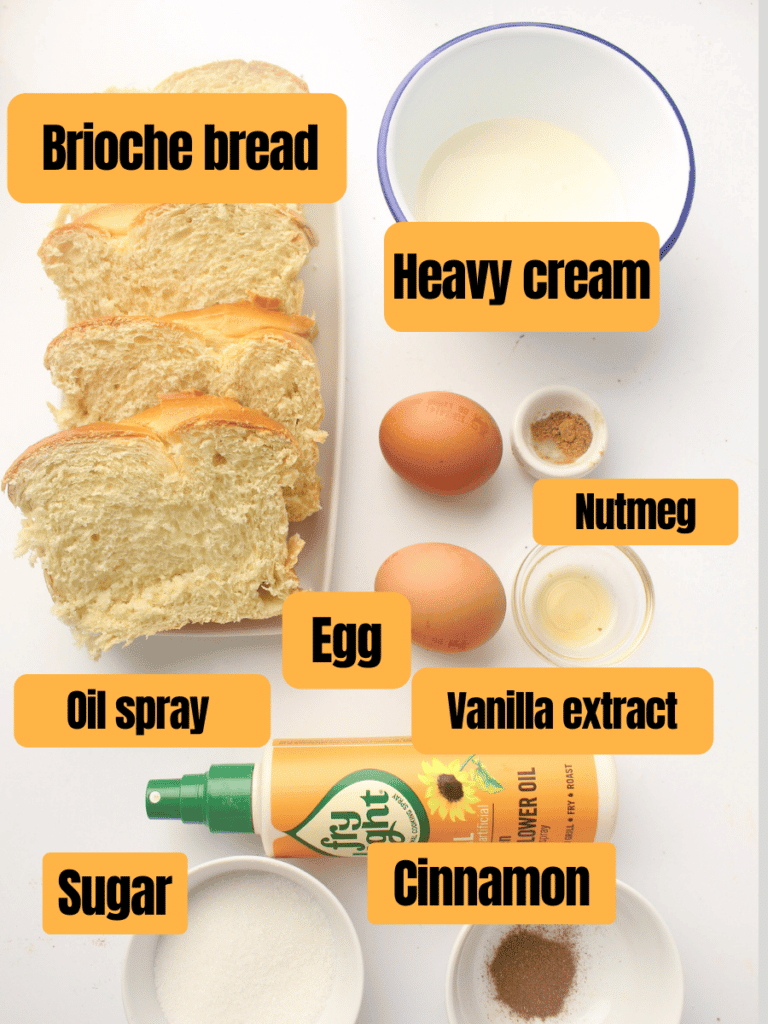 Air Fryer french toast ingredients 