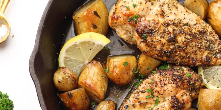 The Best-Cast Iron Skillet Chicken Breast Recipe (with potatoes)