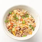 Quick Canned Tuna Fried Rice in a bowl