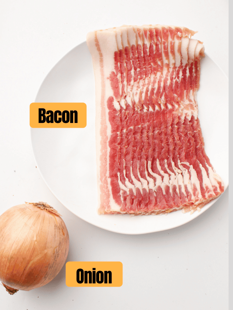 air fryer Bacon onion rings ingredients 