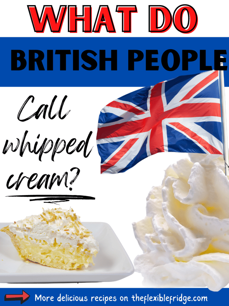 What do British people call whipped cream?