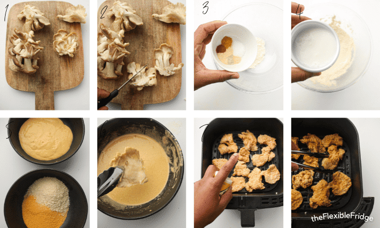 Air Fried Oyster Mushrooms (Vegan) process picture