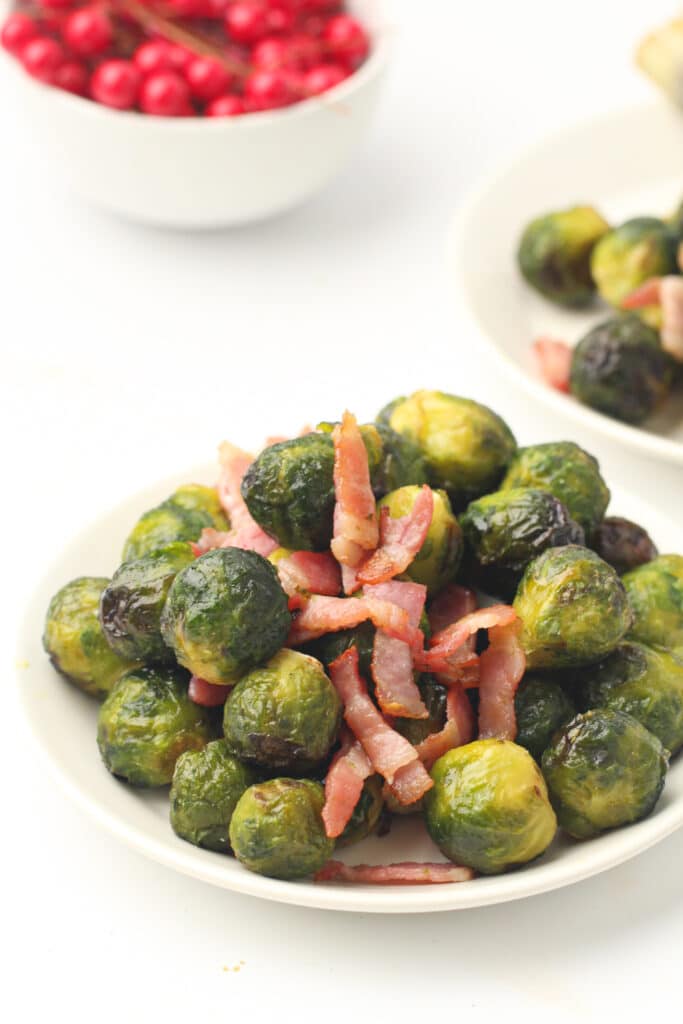 Air Fryer Maple Bacon Brussel Sprouts