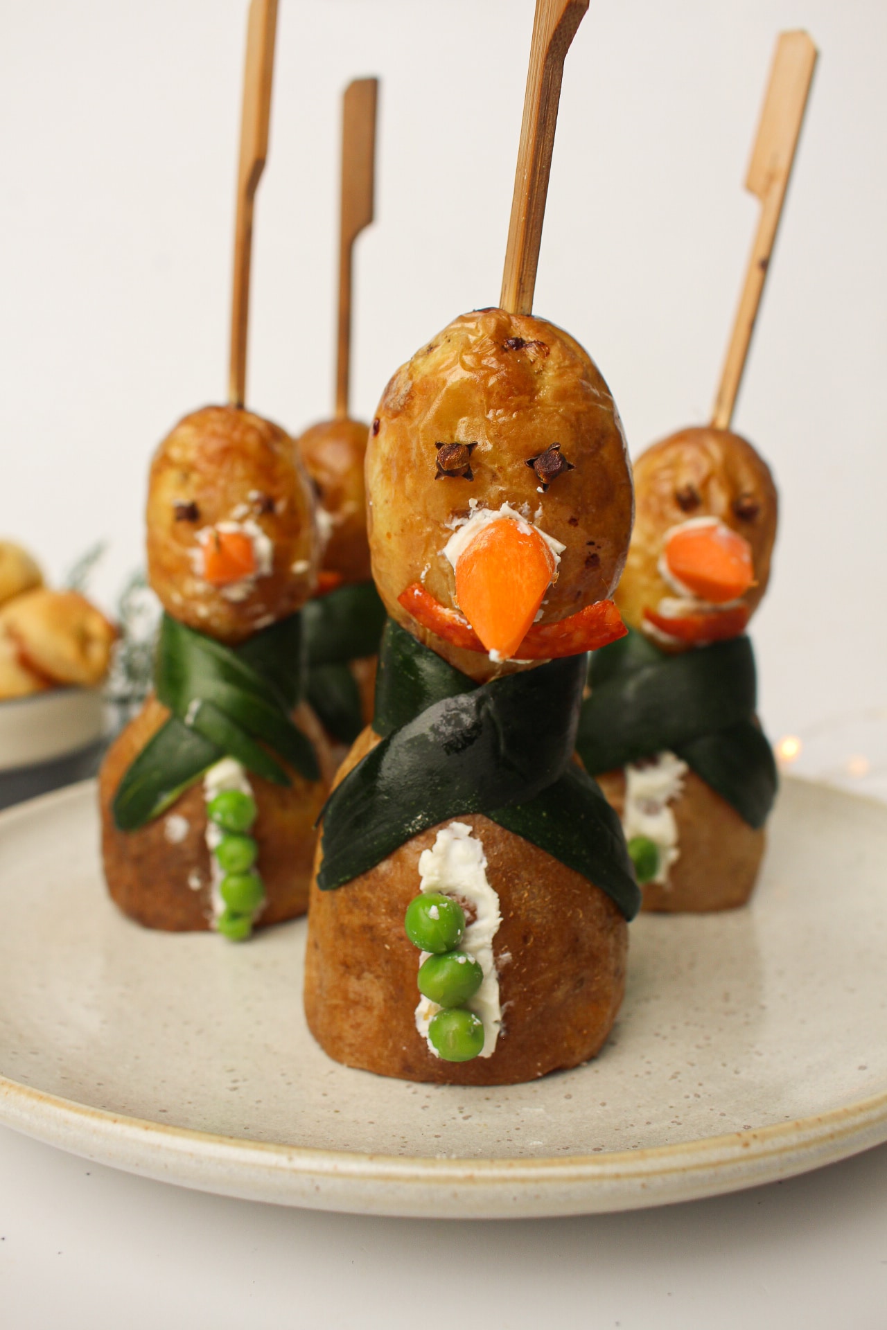 Air fryer Potato Snowmen
