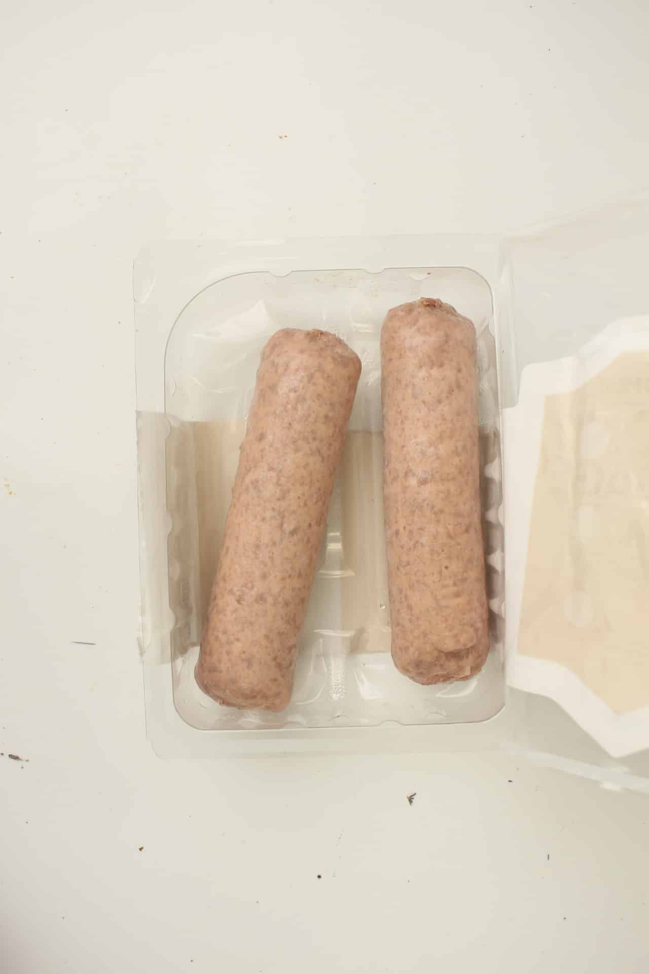Air fryer Beyond Sausage (frozen) in the package
