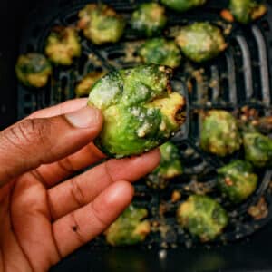 Air fryer smashed brussel sprouts