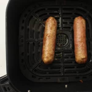 Air fryer Beyond Sausage cooked in the air fryer