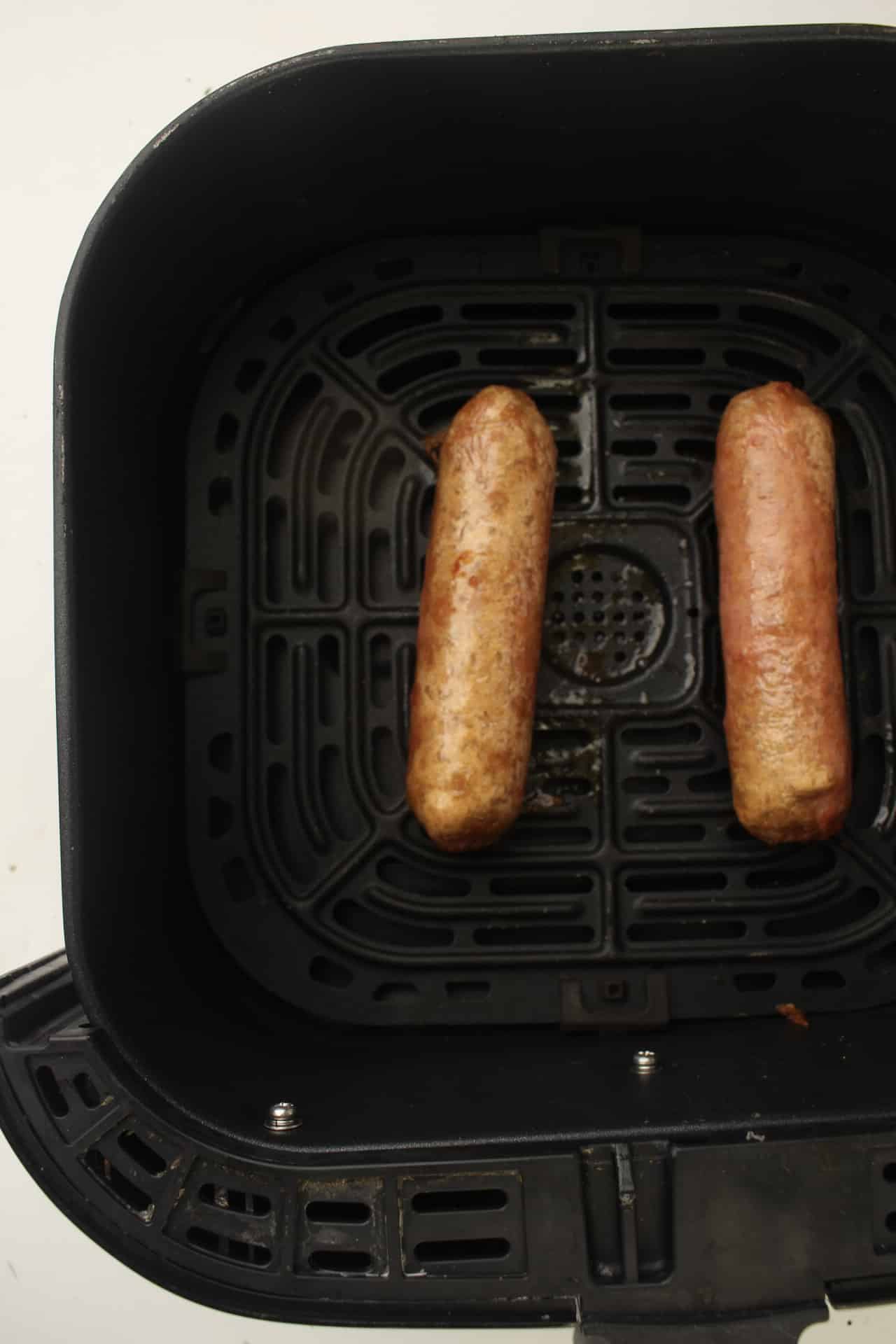 Air fryer Beyond Sausage cooked in the air fryer