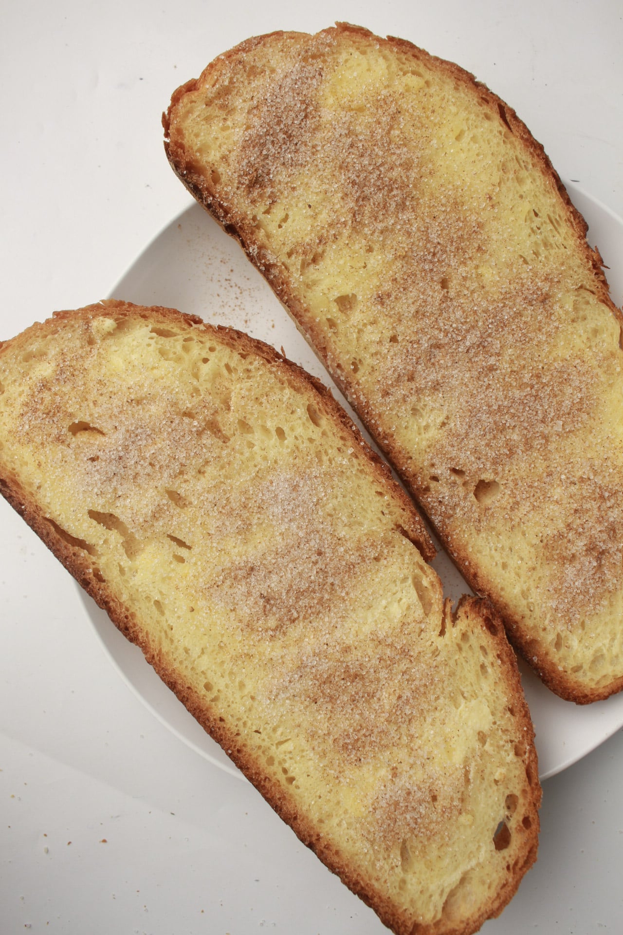 Cinnamon toast on a plate