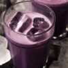Ube Horchata in a glass