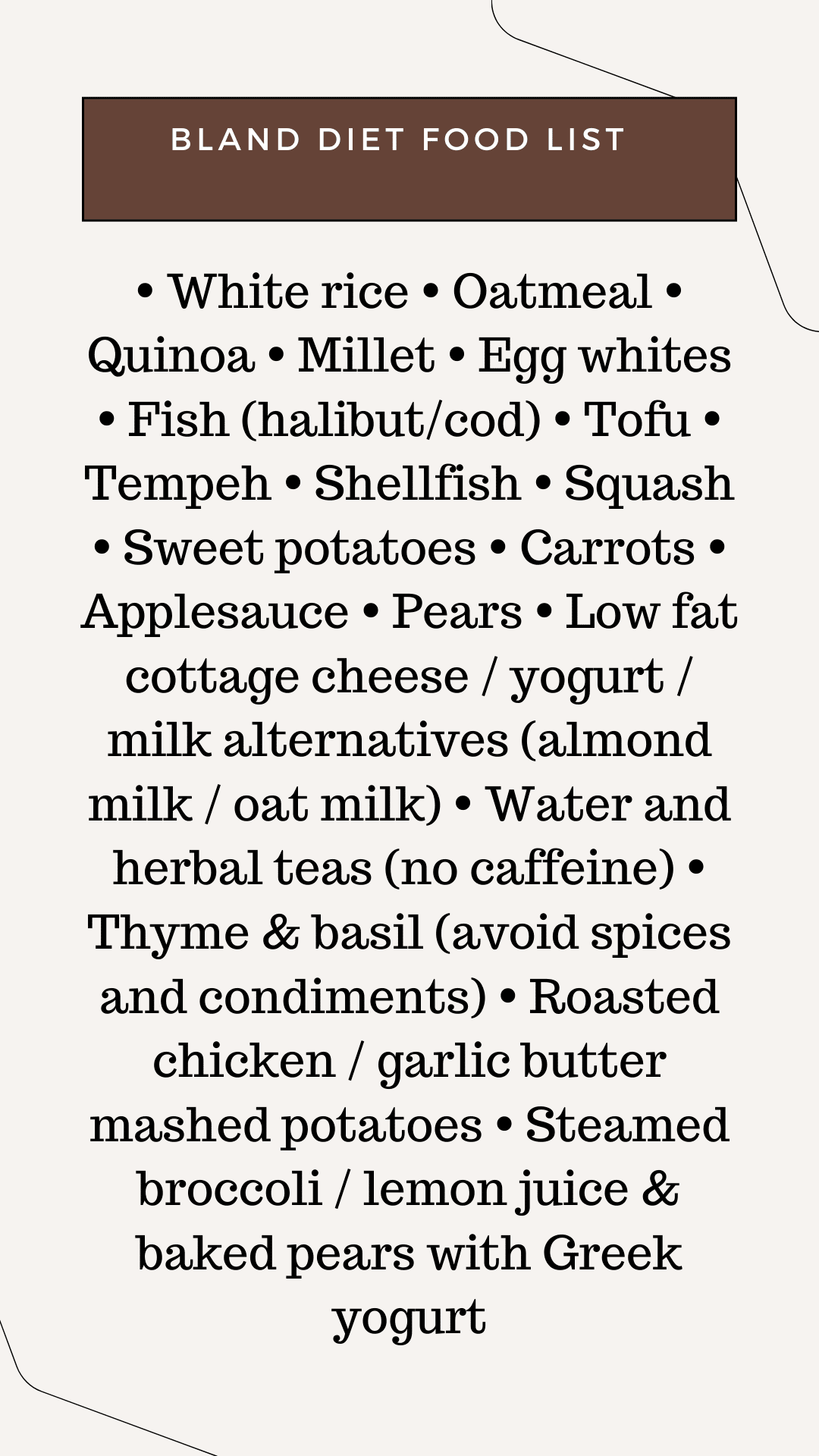 Bland diet food list (pdf) 