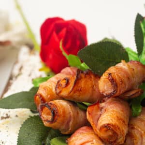 Air fryer Candied Bacon Roses