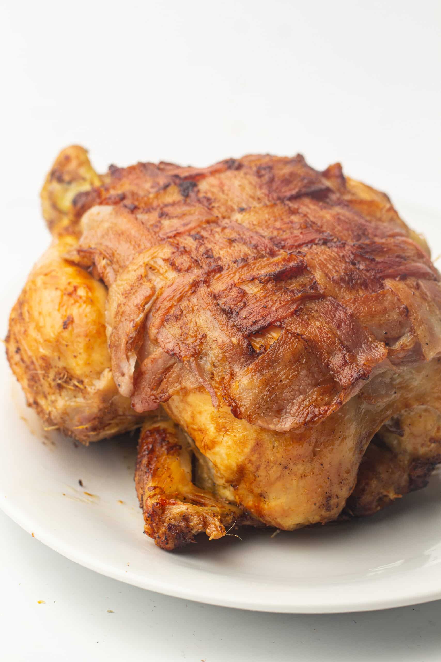 Air fryer bacon whole chicken