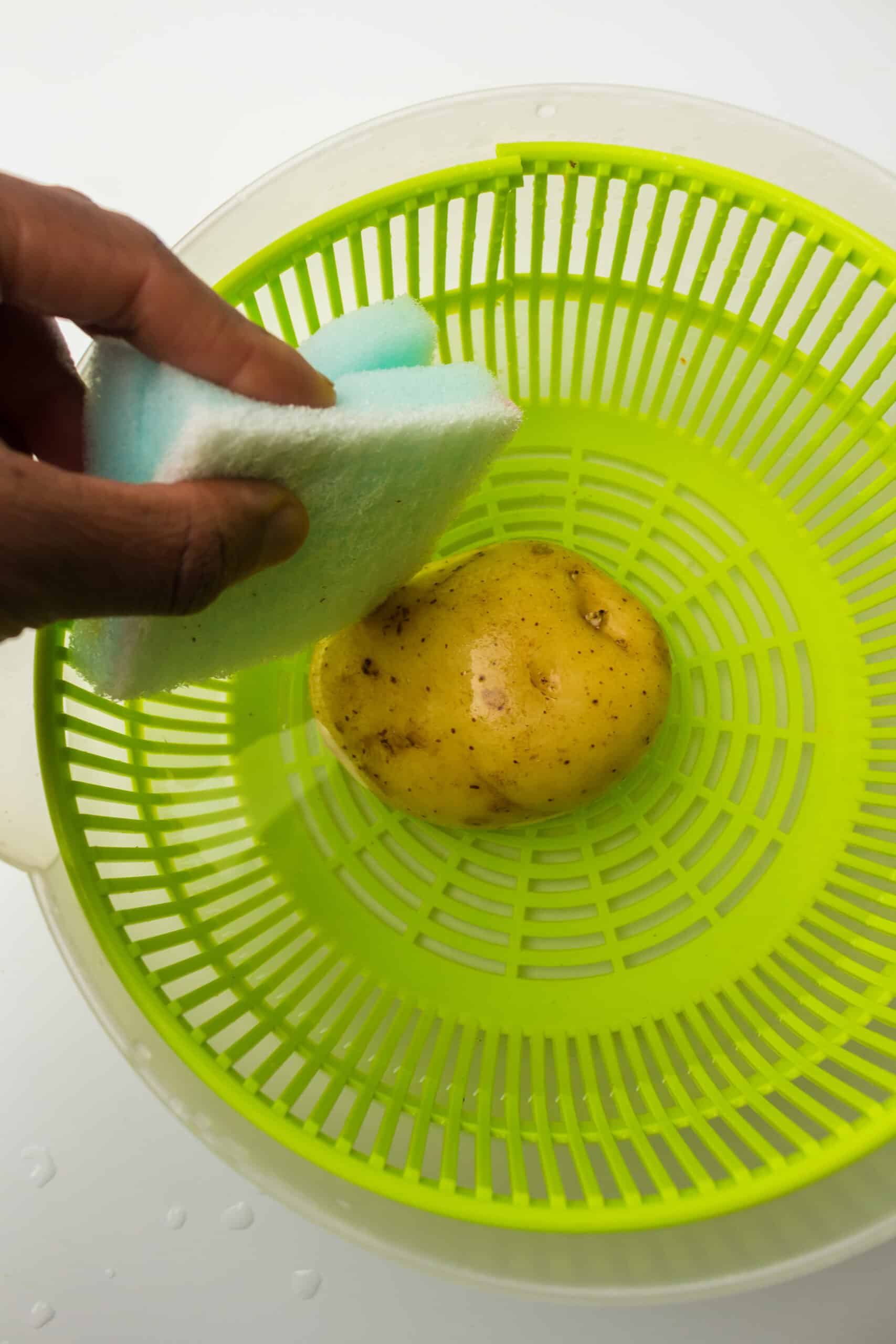 Scrubbing Potato
