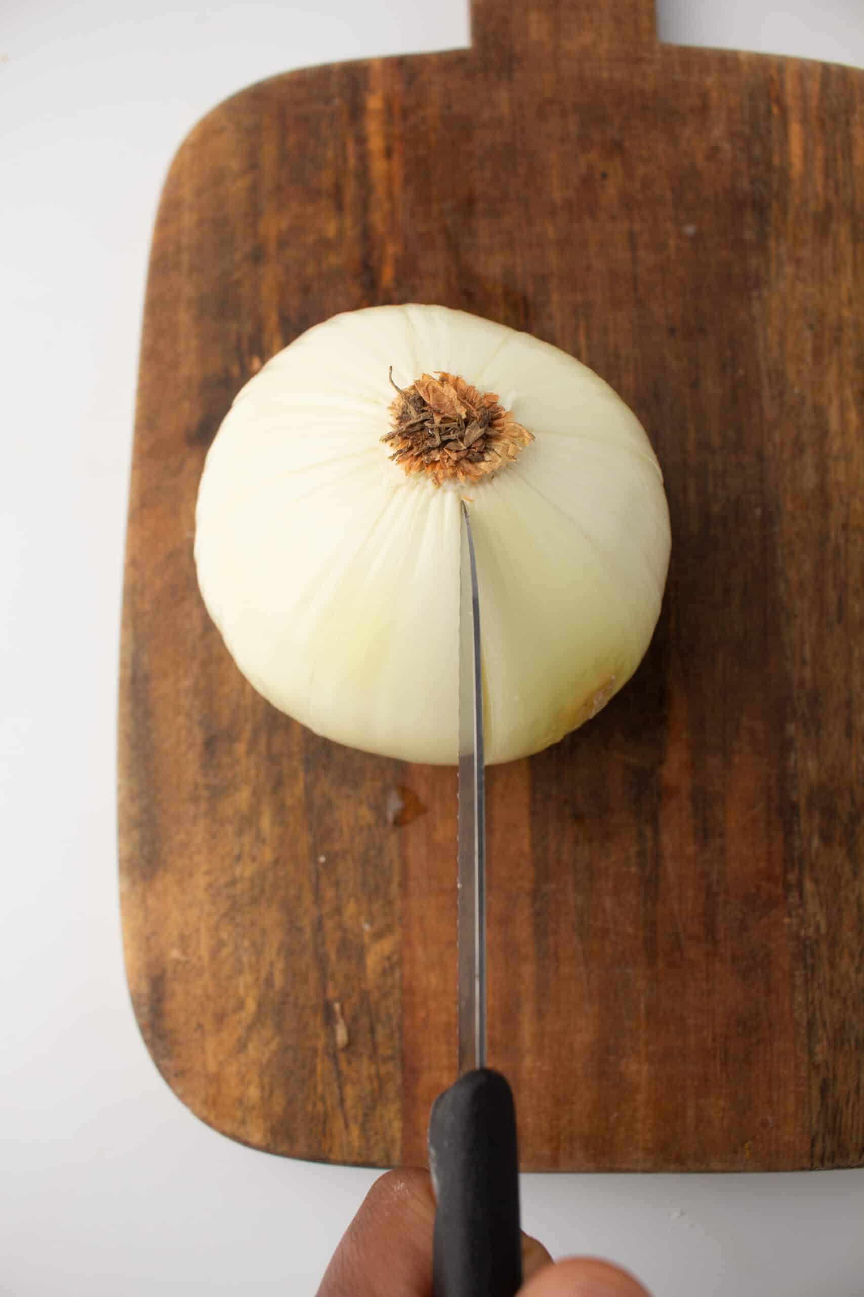 Slicing the onion