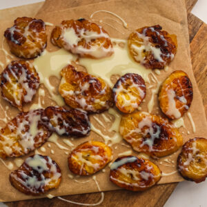Skillet Fried Plantains with Condensed Milk