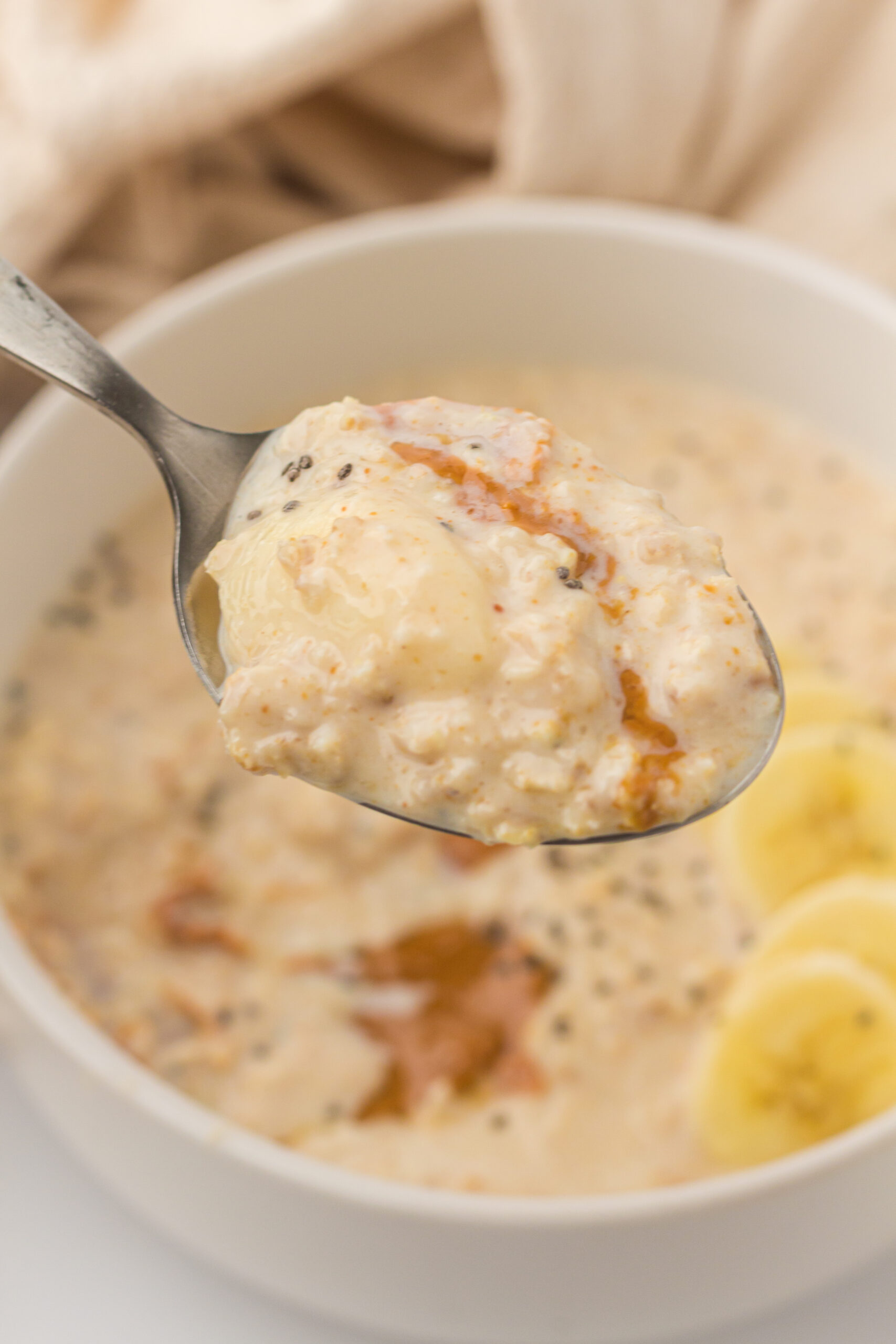 Creamy Stovetop Peanut Butter and Banana Porridge