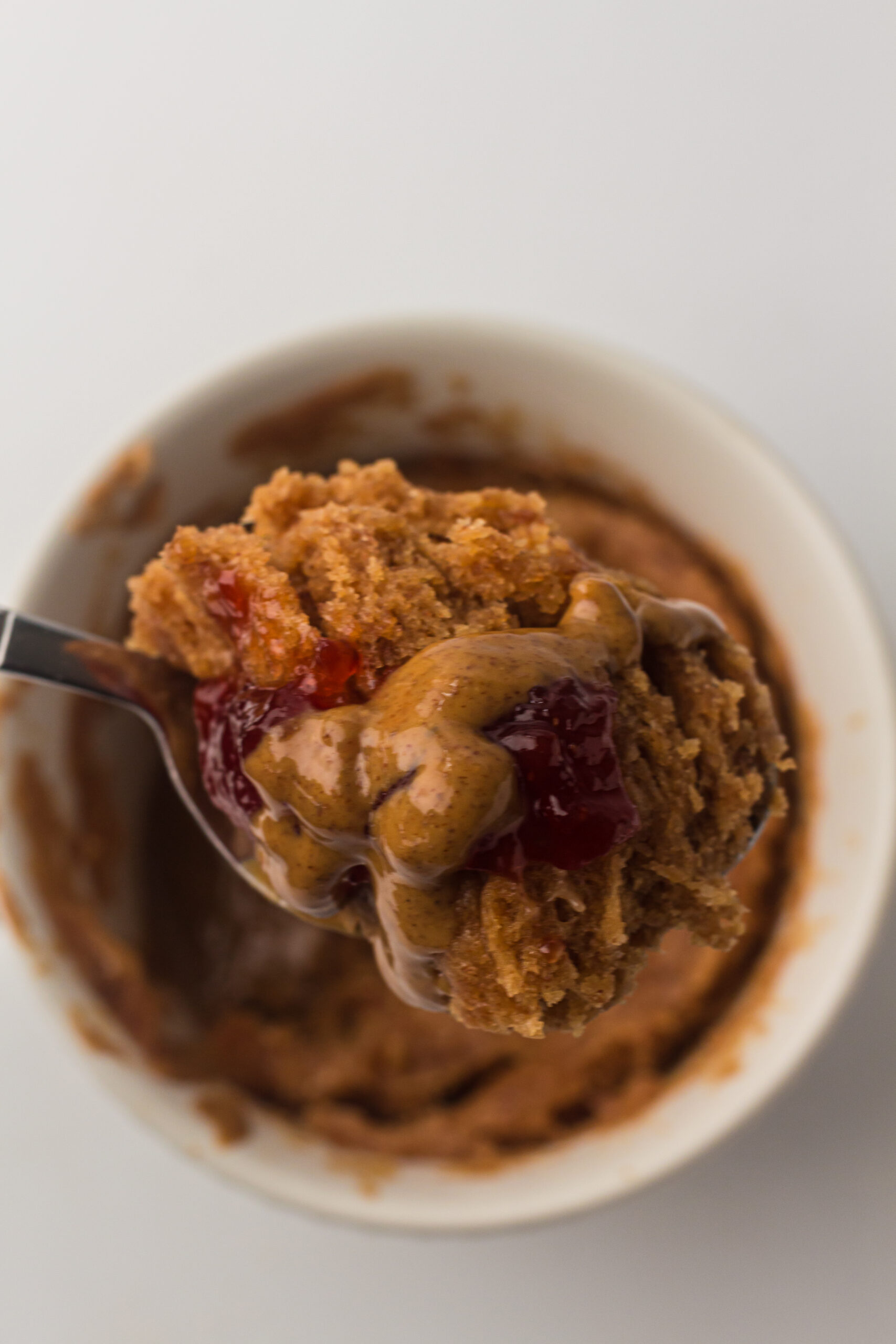 Peanut Butter and Jelly Mug Cakes (For Two)